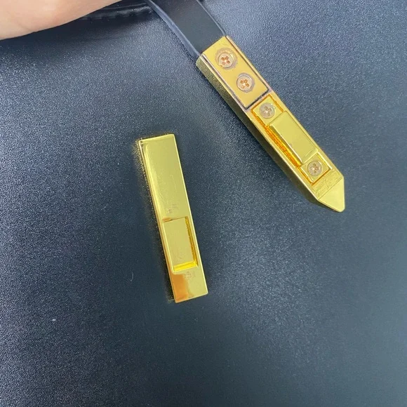 Melolila Crescent Shoulder Bag – Y2K Black Purse w/ Gold Hardware | $38 Retail - Picture 7 of 11